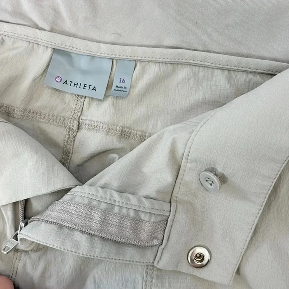 Athleta Utility Cargo Hidden Pockets Drawstring Jogger Pants Gray Size 16 - Picture 5 of 13